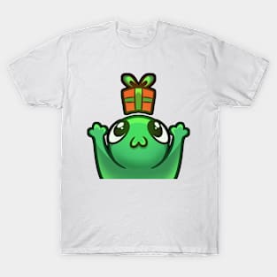 Froggie with a Christmas gift T-Shirt